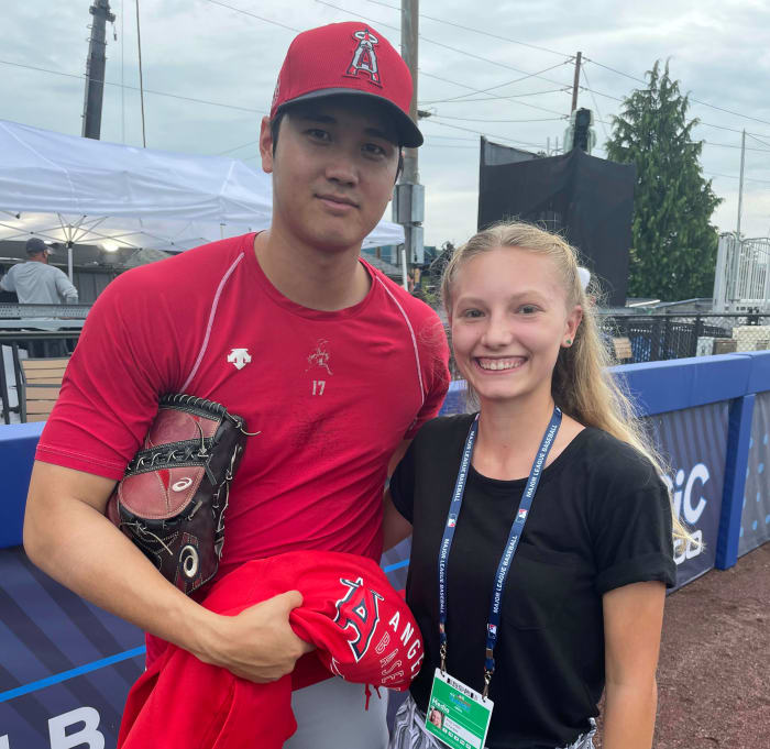 Ohtani with Kid Reporter Anna Laible
